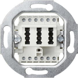 003202 Gira TAE Anschlussdose TAE 2 x 6/6 NFF Einsatz Weiß Produktbild front M