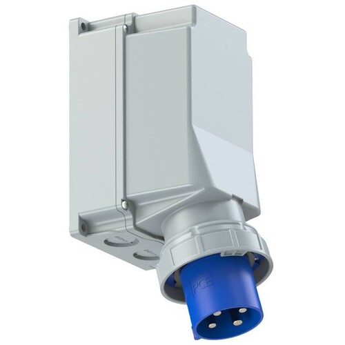 544-9 PC-Electric Wandgerätestecker 125A 4p 9h IP67 TWIST Produktbild Front View L