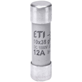 92003718 E-Term 31545 Zylindr. Sicherungseinsatz 12A 10x38 1000V, Typ Produktbild front M