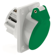 89900016 Bals Anbausteckdose 32A 3p < 50V 4h IP44 Ni 4219 geneigt, grün, Schr Produktbild