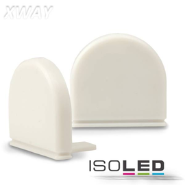111860 Isoled Endkappe für Profil XWAY20 für Abdeckung rund silber Produktbild