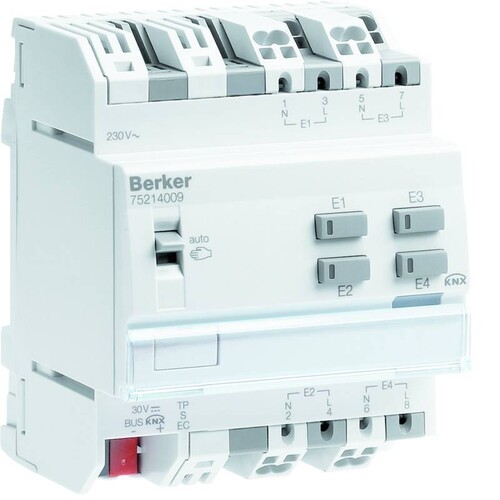 75214009 Berker BERKER KNX (Easy) Binäreingang 4fach 230V REG Produktbild Front View L