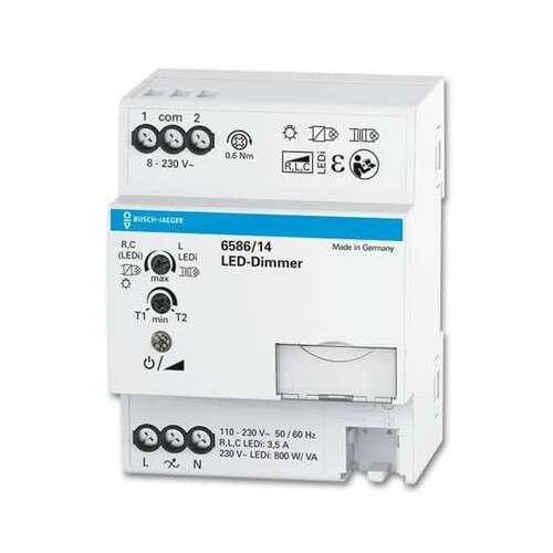 6586/14   Busch-Jaeger GER Dimmer Reiheneinbau LED-20-800W Produktbild Front View L