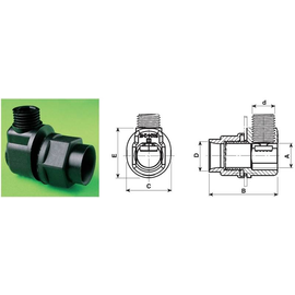 88198607 Steab Kabeleinführung 5346/20///26 schwarz Produktbild front M