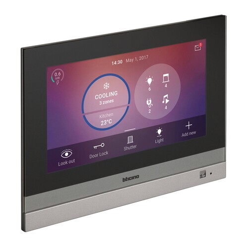 3488 Bticino Touchscreen 7" schwarz Produktbild Additional View 1 L