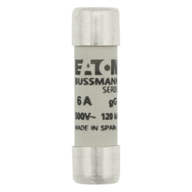 C10G6 Eaton Zylindersicherung 10 x 38 6A gG 500V AC Produktbild front M