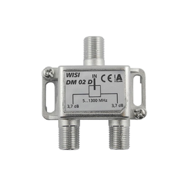 2773 Wisi DM 02 D 2-fach Verteiler BK 3,7dB, 5-1300 MHz, DOCSIS 3.1 geeignet Produktbild