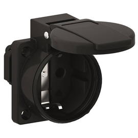 92006124 Bals SCHUKO Anbausteckdose SL 16A IP54 schwarz Ni 71104 QUICK CONNECT Produktbild front M