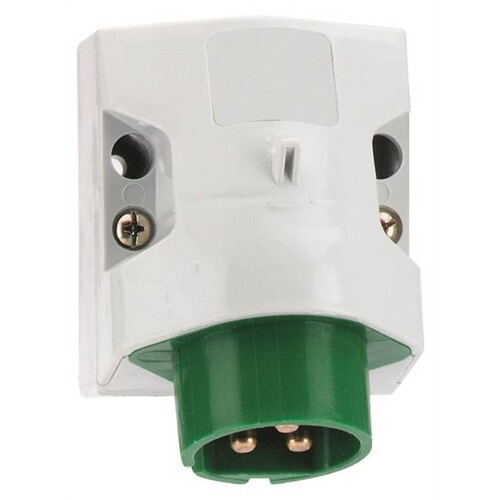 92000491 Bals Wandgerätestecker 32A 3p <50V 4h IP44 4619 grün, Schraubklemme,  Produktbild Front View L