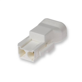 92000694 Ensto NAC21S.W 2pol Stecker weiss Schraubklemme, mit Zugentlastung Produktbild