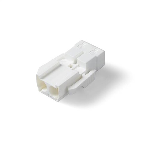 92002079 Ensto NAS21.W 2pol Stecker SL weiss Steckklemme 0,5-2,5mm², ohne Zuge Produktbild Front View L