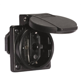 92006720 Bals SCHUKO Anbausteckdose 16A IP54 schwarz 71097 Schraubklemme, Flans Produktbild front M