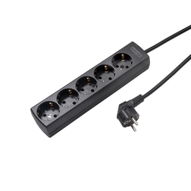 K1065ZL3-15W/sw KaiserLeitungen 5 fach Tischverteiler 3x1,5 qmm ZL: 3m Schutzk Produktbild front M