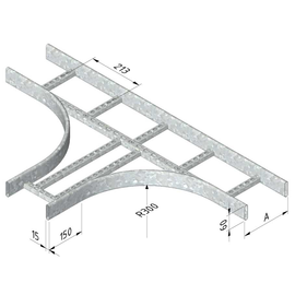 10053 Trayco CL60 T 300 DG Kabelleiter T Stück   Cable Ladder T-piece Produktbild