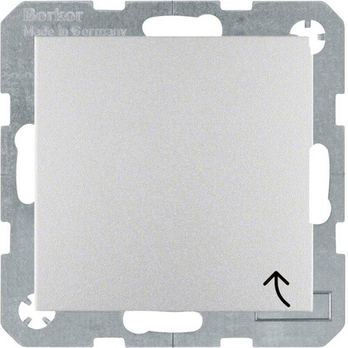 47521404 Berker Schuko-Steckdose mit Klappdeckel IP44 S1 Alu matt lackiert Produktbild Front View L