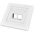 WKS Outlet 2 Wirewin Keystone Leerdose für 2 Module RAL 9010 Unterputz Produktbild