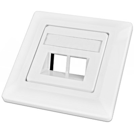 WKS Outlet 2 Wirewin Keystone Leerdose für 2 Module RAL 9010 Unterputz Produktbild