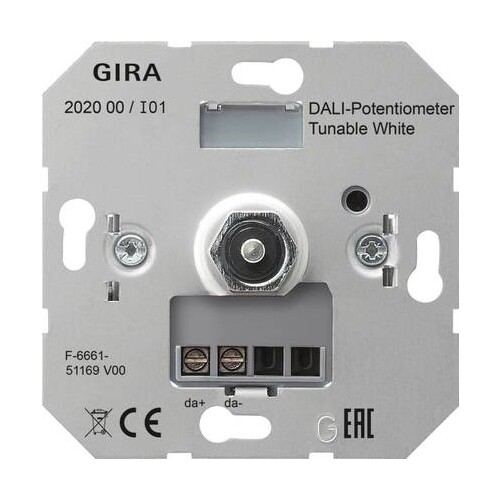 202000 Gira DALI Potentiometer Tunable WH Einsatz Produktbild Front View L