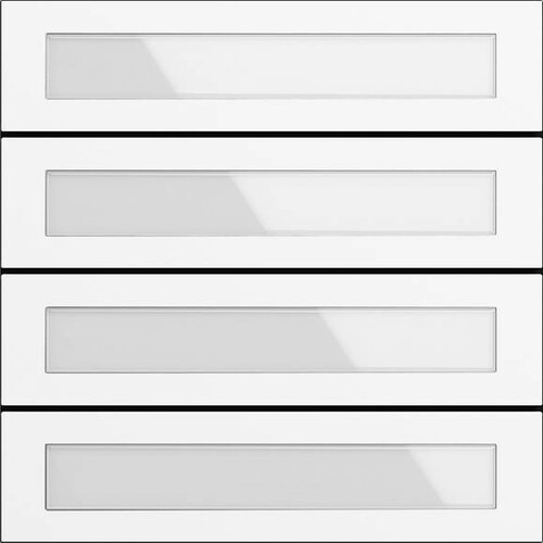 5534902 Gira Ruftastenmodul 4f System 106 Verkehrsweiß(lack.) Produktbild Front View L