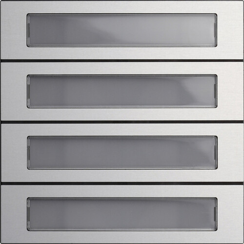 5534926 Gira Ruftastenmodul 4f System 106 Aluminium Produktbild Front View L