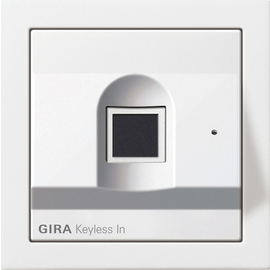 2617112 Gira Gira Keyless In Fingerprint Leseeinheit Flächenschalter Reinweiß Produktbild front M
