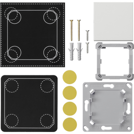 823127 Gira Montageset EnOcean Funk Wandsender 1f System 55 Reinweiß m Produktbild front M