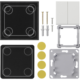 823227 Gira Montageset EnOcean Funk Wandsender 2f System 55 Reinweiß m Produktbild front M