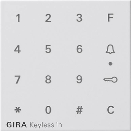 851303 Gira Aufsatz Codetastatur System 55 Reinweiß Produktbild