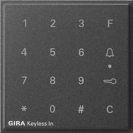 851367 Gira Aufsatz Codetastatur Gira TX_44 Anthrazit Produktbild
