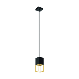 97733 Eglo LED HÄNGELEUCHTE GU10 1FLAMMIG STAHL SCHWARZ GOLD Produktbild