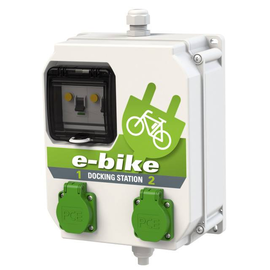 9013024 PCE Ladestation e-bike Docking Station 2x Schutzkontakt-Steckd. Produktbild