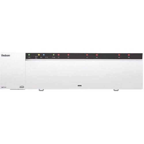4900373 Theben THEBEN KNX Heizungsaktor mit Netzteil 6fach HMT 6 S REG Produktbild Front View L