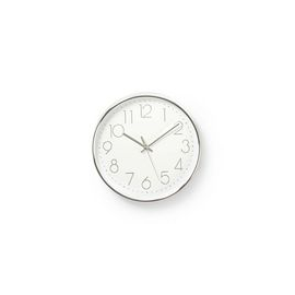 CLWA015PC30SR Nedis Kreisförmige Wanduhr | Durchmesser von 30 cm | Weiß und Silb Produktbild