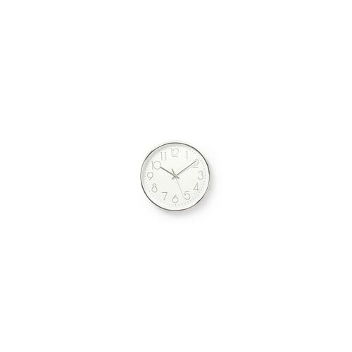 CLWA015PC30SR Nedis Kreisförmige Wanduhr | Durchmesser von 30 cm | Weiß und Silb Produktbild Front View L