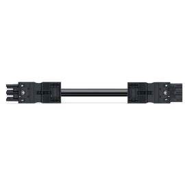 771-6993/006-701 Wago Verbindungsleitung Buchse Stecker 3 polig, schwarz Produktbild