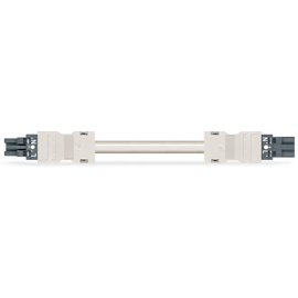771-8982/007-704 Wago Verbindungsleitung Buchse Stecker 2 polig, dunkelgrau Produktbild