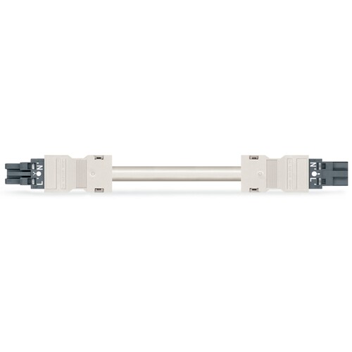 771-8982/007-704 Wago Verbindungsleitung Buchse Stecker 2 polig, dunkelgrau Produktbild