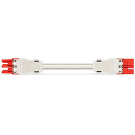 771-9973/007-802 Wago Verbindungsleitung Buchse Stecker 3 polig, rot Produktbild
