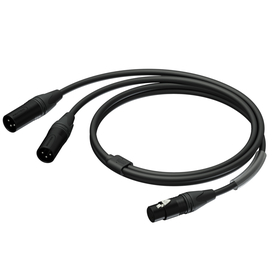 PRA735/01,5 Procab Kabel XLR Buchse auf 2x XLR Stecker / 1,5m Produktbild front M