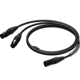 PRA736/01,5 Procab Kabel XLR Stecker auf 2x XLR Buchse / 1,5m Produktbild front M