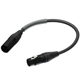 PLP155/00,25 Procab DMX Adapter XLR Bu. 3 pin auf XLR St. 5 pin / 0,25m Produktbild front M