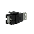 VCK622/B Procab Keystone Adapter USB 2.0 A auf USB 2.0 A, schwarz Produktbild front S
