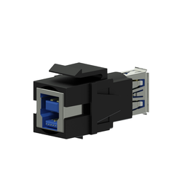 VCK630/B Procab Keystone Adapter USB 3.0 A auf USB 3.0 B, drehbar, schwa Produktbild
