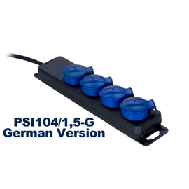 PSI104/01,5 Procab Netzleiste 4 fach IP44, 3G1.5, Anschlusskabel 1,5m Produktbild front M
