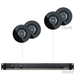 SENSO5.4E/B Audac Lautsprecher Set (4x CELO5 + EPA152), schwarz Produktbild