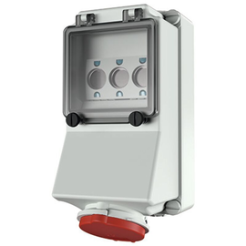 5004 Mennekes MENNEKES CEE Steckdose abgesichert 16A 5p 400V 6h IP44 Produktbild front M