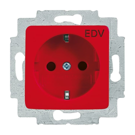 20EUCQ/DV-217-101 Busch-Jaeger SCHUKO STECKDOSE AUFDR. EDV REFLEX SI ROT Produktbild front M