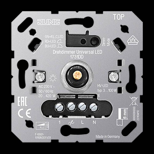 1731DD Jung Drehdimmer Universal LED Produktbild Front View L