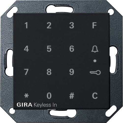 2605005 Gira Gira Keyless In System 55 Codetastatur Farbe schwarz matt Produktbild Front View L