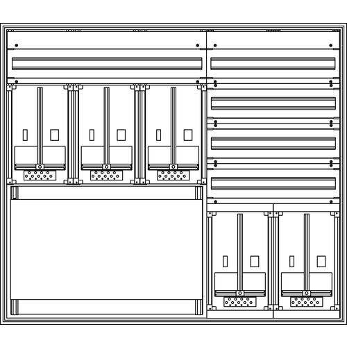 N5E1O3R Elsta-Mosdorfer ZV N 5Z E 1GF oben 3GF rechts (leer) Produktbild Front View L